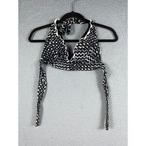 Profile Women's Black Gray White Bikini Top Size 6
